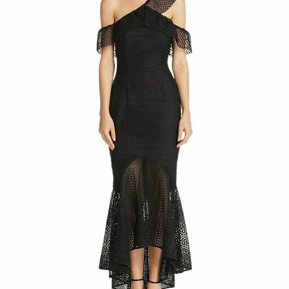 Jarlo Women's Shoulder Lace Black Dress size 6
